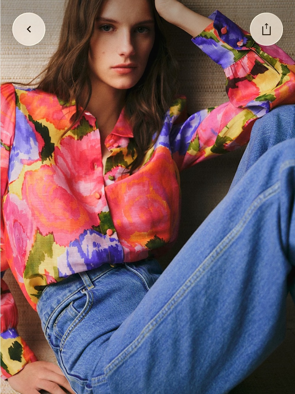 Sezane Orelya Shirt Teresina Print - Size 12